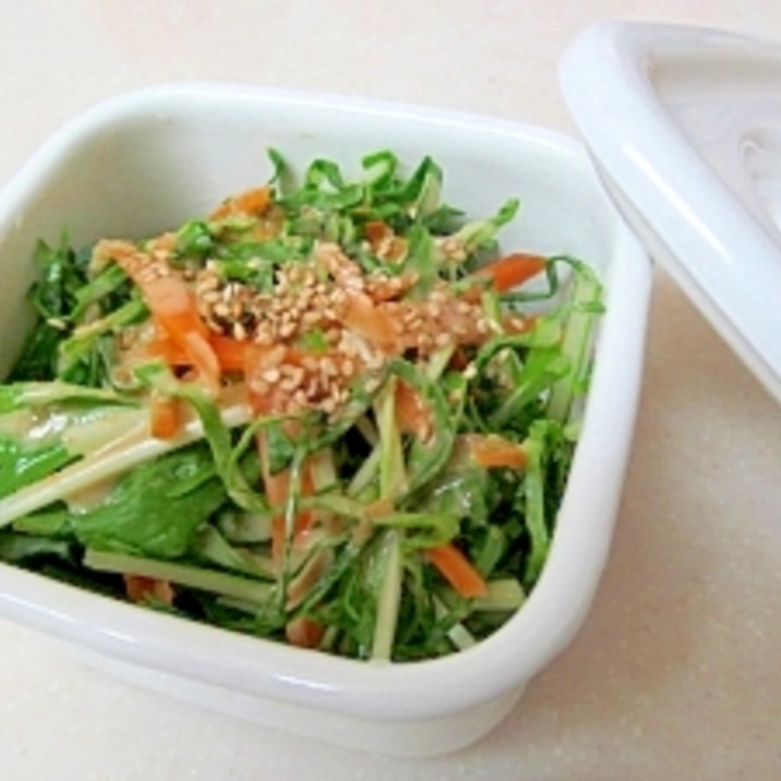 *キャベツと水菜のシャキシャキサラダ*